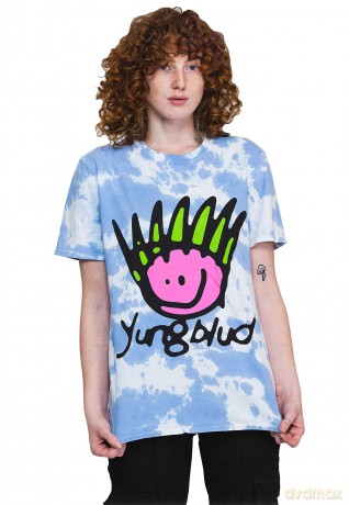 Yungblud: Unisex T-Shirt: Face (Blue) (Wash Collection) (Small)