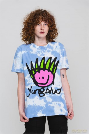 Yungblud: Unisex T-Shirt: Face (Blue) (Wash Collection) (Small)