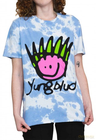 Yungblud: Unisex T-Shirt: Face (Blue) (Wash Collection) (Small)