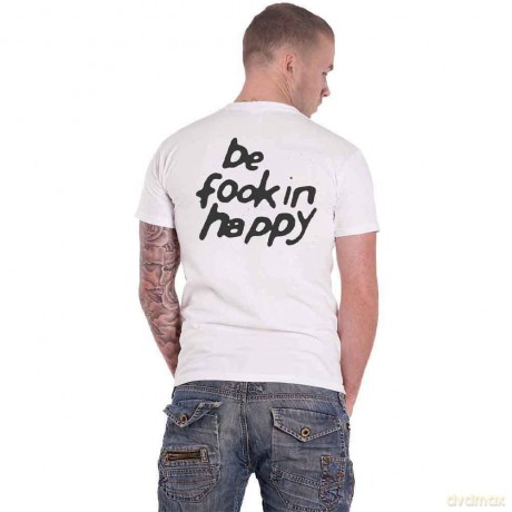Yungblud: Unisex T-Shirt: Face (White) (Back Print) (Large)