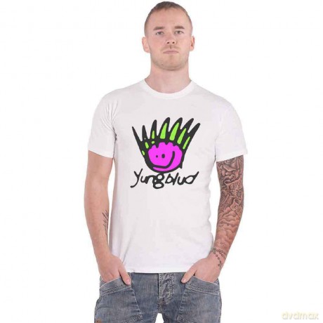 Yungblud: Unisex T-Shirt: Face (White) (Back Print) (Medium)