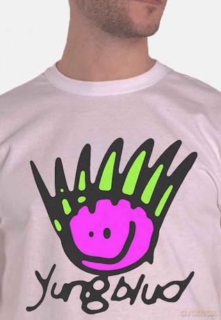 Yungblud: Unisex T-Shirt: Face (White) (Back Print) (Small)