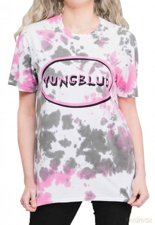 Yungblud: Unisex T-Shirt: Scratch Logo Oval (Grey) (Wash Collection) (Small)