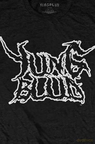 Yungblud: Unisex T-Shirt: Weird Flaming Skeletons (Black) (Back Print) (Medium)