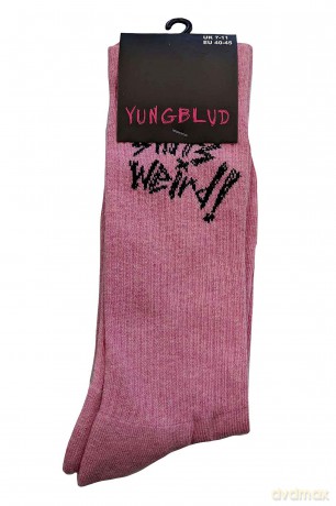 Yungblud: Unisex Terry Socks: Weird! (Pink) (UK Size 7 - 11)