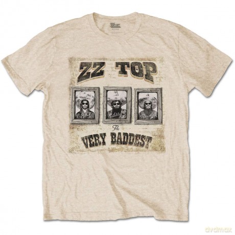 ZZ Top: Unisex T-Shirt: Very Baddest (Sand) (Large)