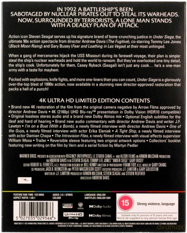 Under Siege (Limited) (Liberator) [Blu-Ray 4K]