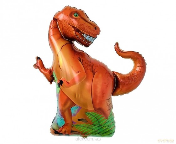 Balon foliowy Dinozaur T-rex pomarańczowy 66x59cm