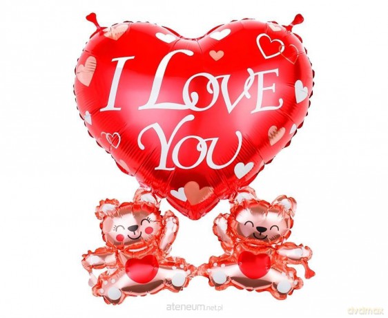 Balon foliowy Serce I love you z misiami 43x4cm
