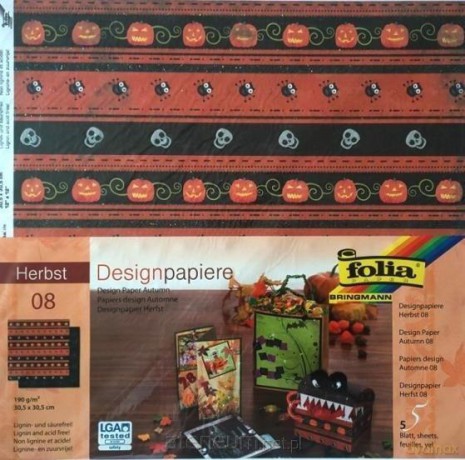 Design-papier 190 g/m2 30,5x30,5cm 5 ark