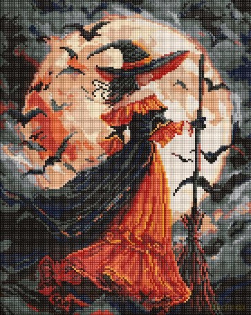 Diamentowa mozaika - Czarownica 40x50cm