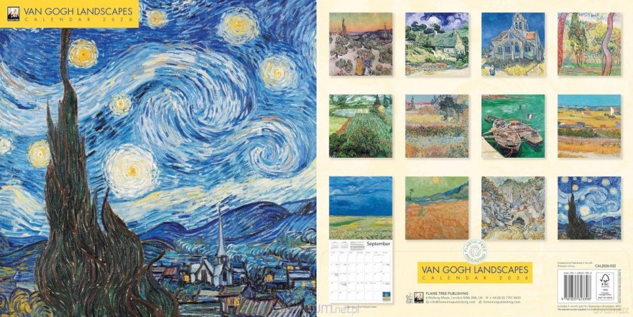 Kalendarz 2026 ścienny Krajobrazy Vincent van Gogh [KALENDARZ]