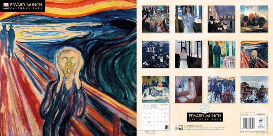 Kalendarz 2026 ścienny kwadrat Edvard Munch [KALENDARZ]