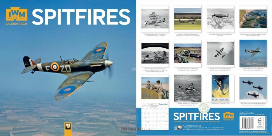 Kalendarz 2026 ścienny kwadrat Spitfires [KALENDARZ]