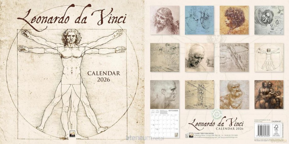 Kalendarz 2026 ścienny Leonardo da Vinci Wall [KALENDARZ]