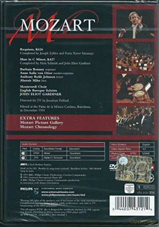 Von Otter Gardiner: Mozart:Requiem &Mass In C Minor [DVD]