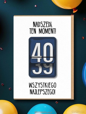 Karnet Urodziny 40