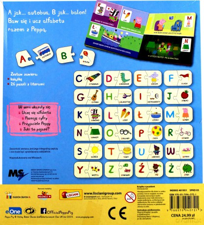Uczę Się Alfabetu Świnka Peppa + Puzlle [KSIĄŻKA]