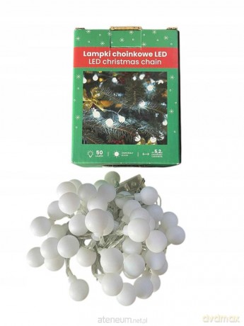 Lampki choinkowe LED zimnobiałe 5,2m
