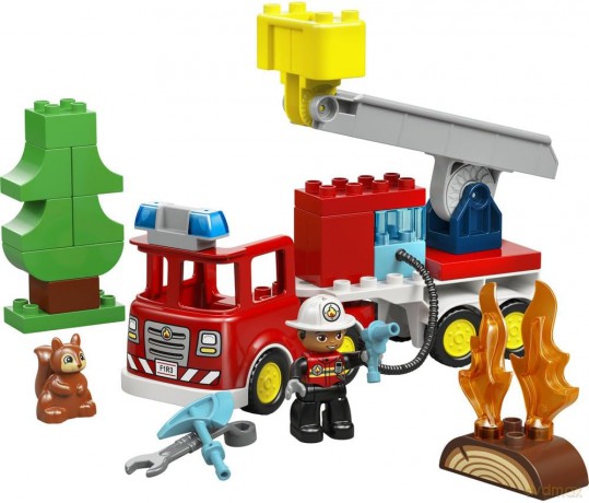 LEGO DUPLO Wóz strażacki z wężem i strażaki (10473) [KLOCKI]