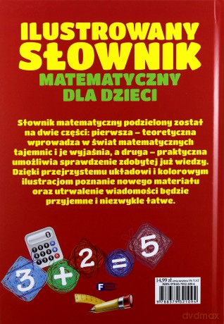 Ilustrowany Słownik Matematyczny Dla Dzieci - Studio Fenix [KSIĄŻKA]