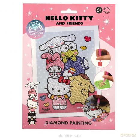 Maluj diamentami po numerach Hello Kitty - Hello Kitty