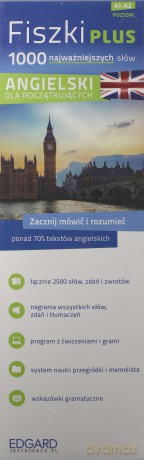 Fiszki Plus 1000 Najważniejszych Słów Angielski Dla Początkujących [KSIĄŻKA]+[CD]