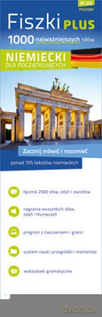 Fiszki Plus 1000 Najważniejszych Słów Niemiecki Dla Początkujących [KSIĄŻKA]+[CD]