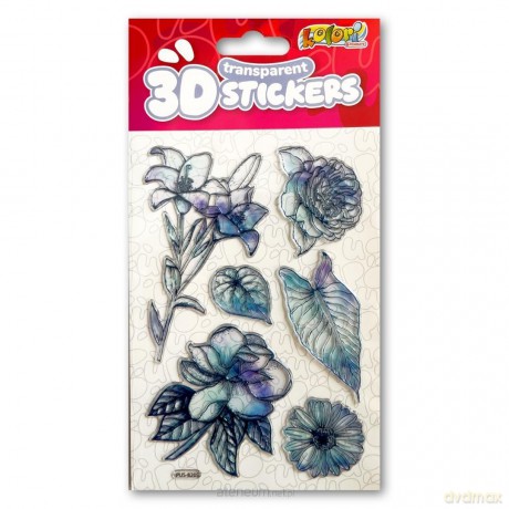 Naklejki 3D Transparent Lue Flowers