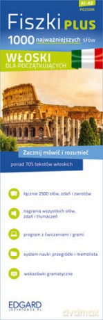 Fiszki Plus 1000 Najważniejszych Słów Włoski Dla Początkujących [KSIĄŻKA]+[CD]