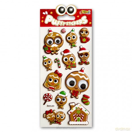 Naklejki puffy Christmas Gingerbread