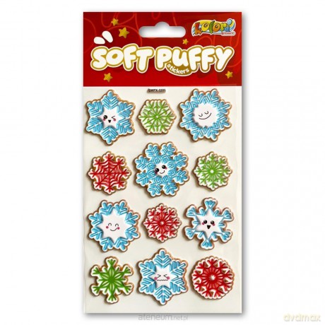 Naklejki puffy Christmas Snowflakes