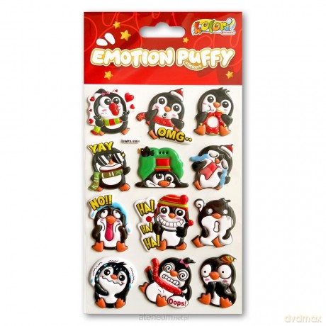 Naklejki puffy Emotion Penguins