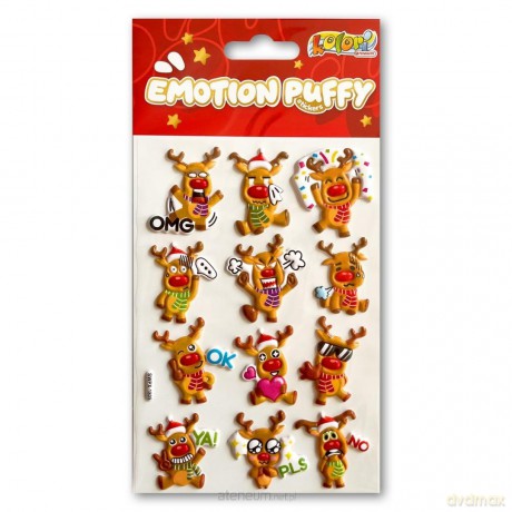 Naklejki puffy Emotion Reindeers