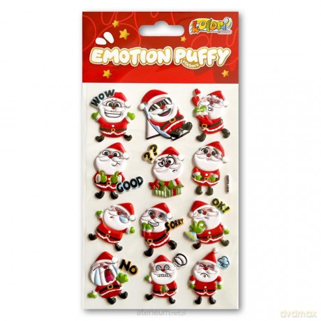 Naklejki puffy Emotion Santa Clauses