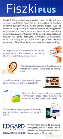 Angielski Fiszki Plus Dla Średnio Zaawansowanych 1 [KSIĄŻKA]