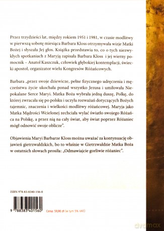 Objawienia Królowej Różańca Świętego - Barbara Kloss [KSIĄŻKA]