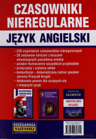Czasowniki Nieregularne Język Angielski + Ćwiczenia [KSIĄŻKA]