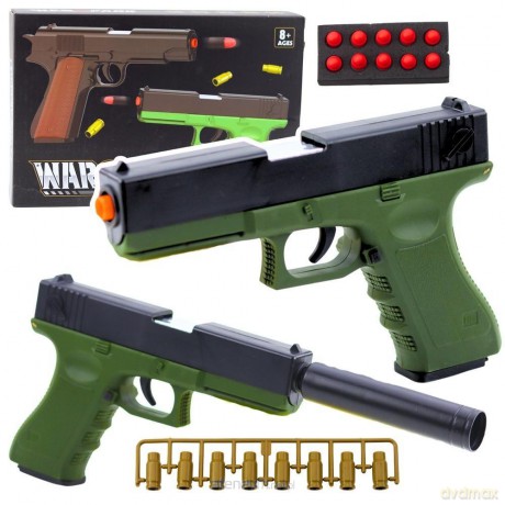 Pistolet na naboje piankowe zielony