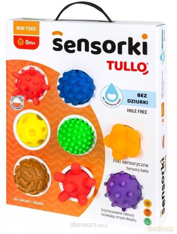 Sensorki Tullo. Piłki sensoryczne 8szt bez dziurki