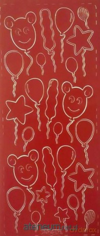 Stiker ażurowy 10x23cm czerwony