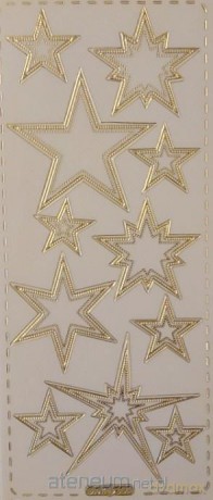 Stiker ażurowy 10x23cm transparentny złoty