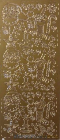 Stiker ażurowy 10x23cm złoty