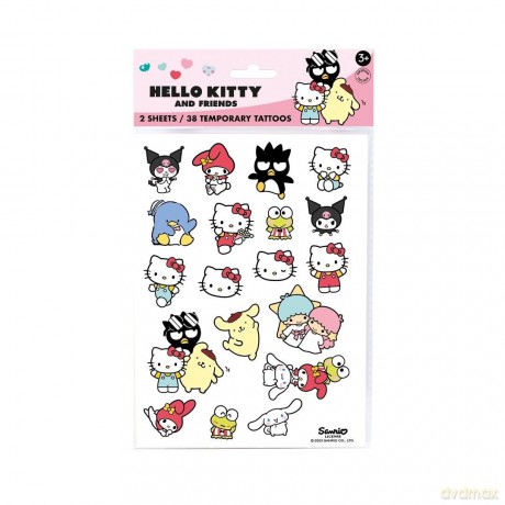 Tatuaże zmywalne Hello Kitty 38szt - Hello Kitty