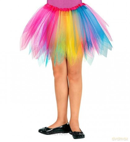 Tęczowa spódniczka baletnicy tutu