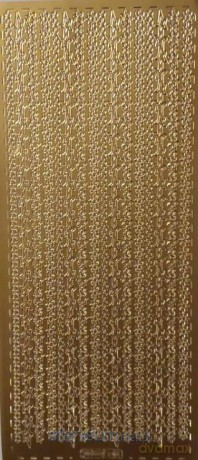 tiker ażurowy 10x23cm bordiurka złoty