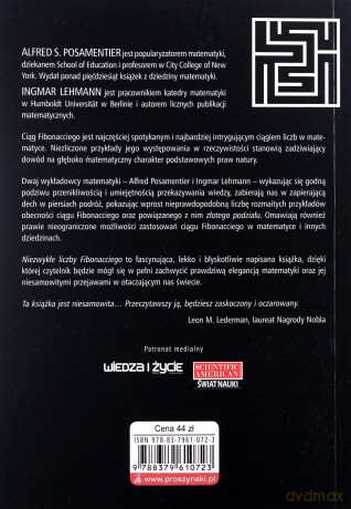 Niezwykłe Liczby Fibonacciego Piękno Natury Potęga Matematyki - Ingmar Lehmann [KSIĄŻKA]
