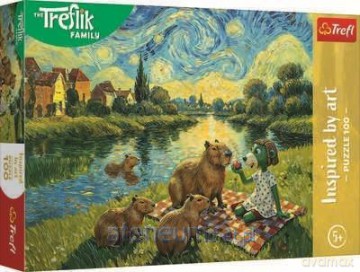 TREFL 100 el. Karmiąc kapibary [PUZZLE]