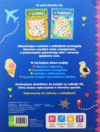 W podróży. Aktywizująca książeczka z naklejkami 3D - Agnieszka Bator [KSIĄŻKA]