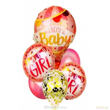 Zestaw balonów Baby Girl 6szt